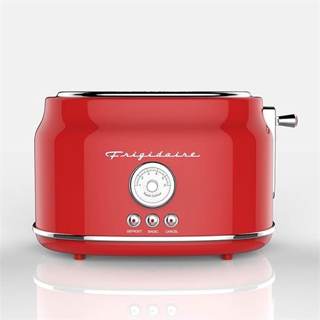 Frigidaire ETO102-RED Retro Wide 2-Slice Toaster Perfect for Bread