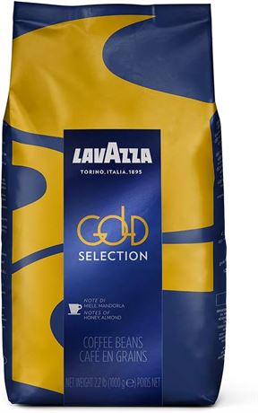 Lavazza Gold Selection Whole Bean Coffee Blend, Medium Roast Espresso - 1KG Bag