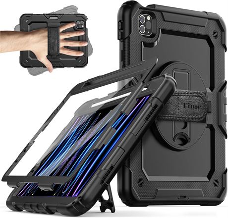 Timecity iPad Pro 11 Case 2022/2021/2020/2018, Full-Body Shockproof Protective
