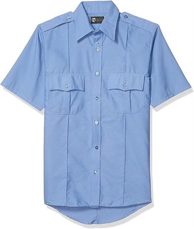 Medium Blue Horace Small Mens Professional Short Sleeve Security Shirt