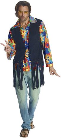 STANDARD - Rubies Costume Heroes and Hombres Adult Flower Power Costume Vest