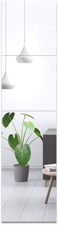 EVENLIVE® Full Length Mirror Tiles, Frameless Wall Mirror 12 Inch x 4