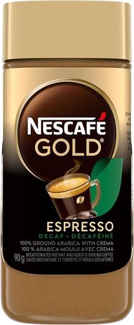 Nescafé 1 Gold Espresso Decaf Instant Coffee, 90 Grams