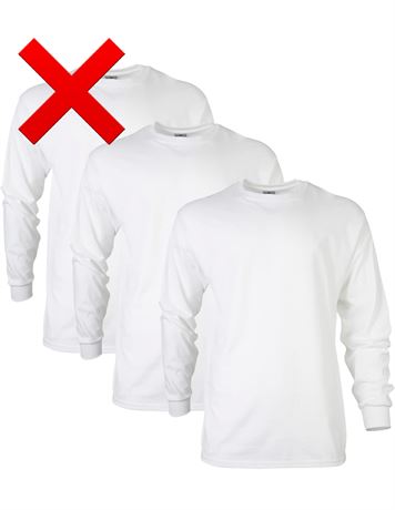 XL - Gildan Mens Ultra Cotton Long Sleeve T-Shirt, Style G2400, Multipack