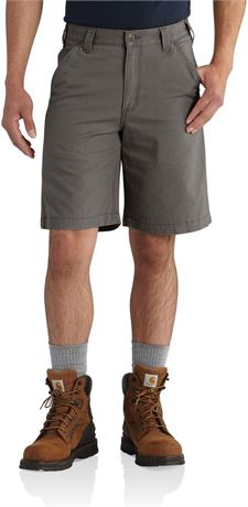 US 31 Carhartt mens 10" Rugged Flex Rigby Shorts, Gravel