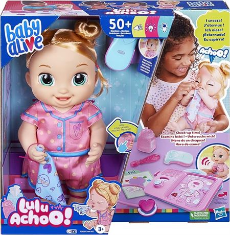 Hasbro Baby Alive Lulu Achoo Doll, 12-Inch Interactive Doctor Play Toy