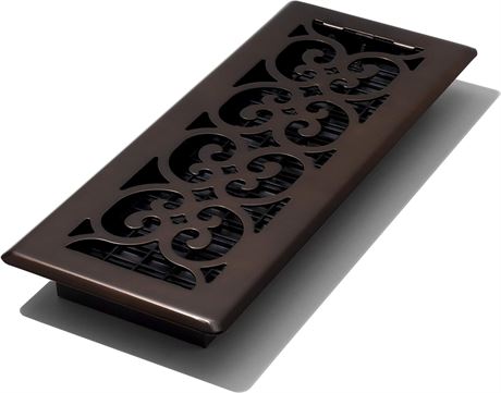 Decor Grates SPH412-RB Scroll Plated Register, 4" x 12", Rubbed Bronze