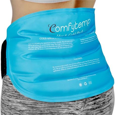 Comfytemp Large Ice Pack for Back Pain, Reusable Gel Back Ice Pack Wrap