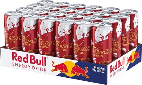 Red Bull Energy Drink, Peach-Nectarine, 355ml (24 pack)