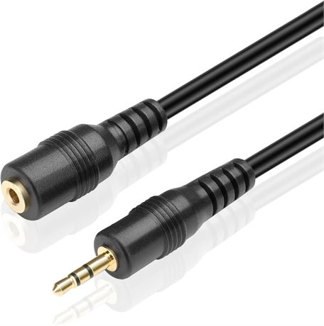 25-Feet 2.5mm Male to 3.5mm Female Stereo Audio Extension Cable