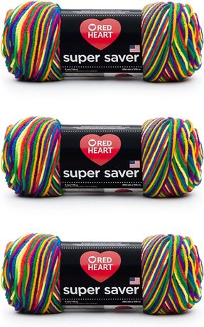 Red Heart Super Saver Mexicana, 3 Pack of 5oz/142g-Acrylic-#4 Medium-236 Yards