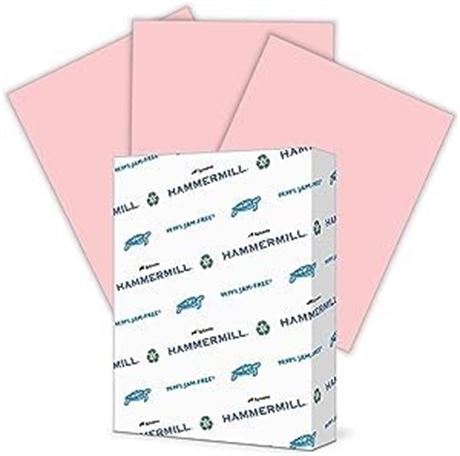 Hammermill Colored Paper, 24 lb Pink Printer Paper, 8.5 x 11 - 1 Ream (500 Sheet