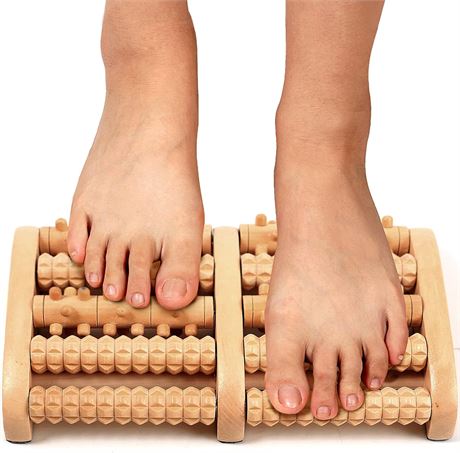 COMFYROOL Wooden Foot Massager Roller, Relax and Relieve Plantar Fasciitis, Heel