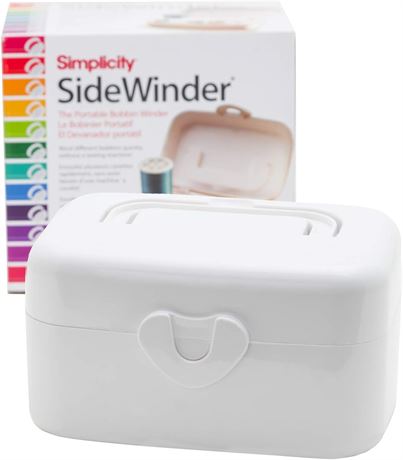 Simplicity 388175A Sidewinder Portable Automatic Bobbin Winder Machine, 120 Volt