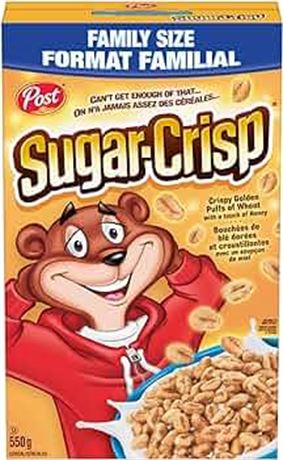 550g Post Sugar Crisp Cereal, Family Size