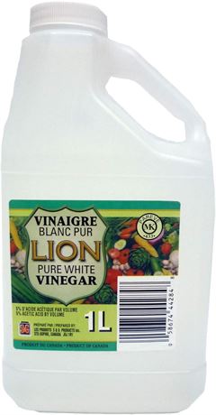 LION Pure White Vinegar 1L Per Jug, 1 Liter