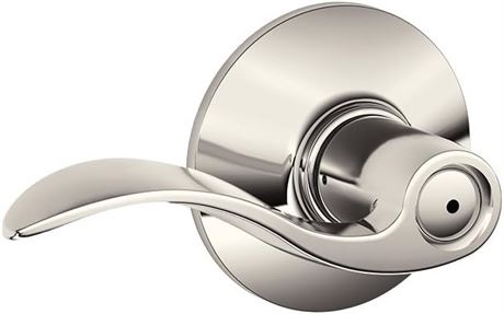Schlage Accent Bed and Tub Lever Lock in Polished Nickel - F40 Acc 618