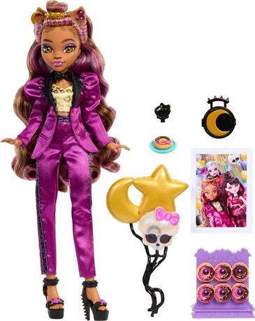 Monster High Doll, Clawdeen Wolf in Monster Ball Party Fashion with Themed Acces