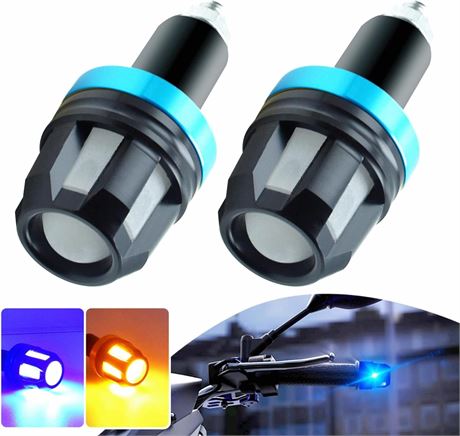 Motorcycle LED Turn Signal Light, Dual Color, White+Red, Pack of 2