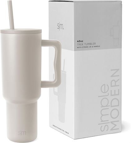 40 oz Simple Modern Trek Tumbler with Handle and Straw | Insulated Stainless