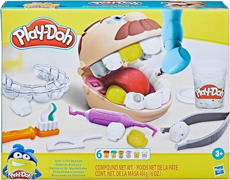 Play-Doh Drill 'n Fill Dentist Toy for Kids 3 Years and Up with Cavity