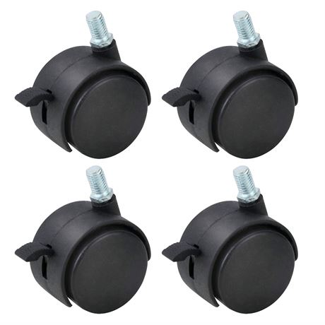 HOWDIA 4 Pack 1.5 Inch Nylon Plastic Replacement Caster Swivel Furniture Wheels