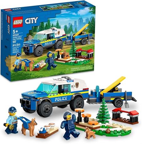 LEGO City Mobile Police Dog Training 60369, SUV Toy Car with Trailer