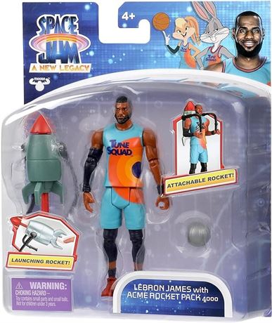 Space Jam: A New Legacy - Baller Action Figure 5" Lebron James with Acme Rocket