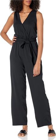 LRG - The Drop Women's caralynmirand Sleeveless Wrap Jumpsuit, Black