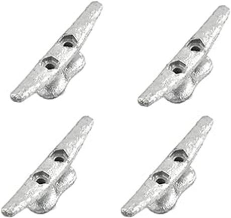 4 Pack 4inch Heavy Duty Boat Cleat/Galvanized Cast Iron Dock Cleat for Marine