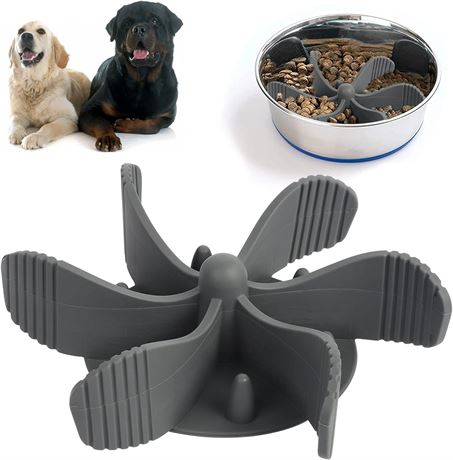 Slow Feeder Dog Bowl with 36 Strong Suction Cups, Insert Dog Bowl Slow Feeder
