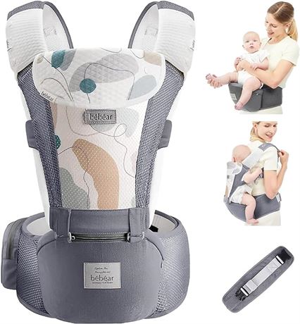 Bebear Mesh Newborn Baby Carrier Front and Back Carry Baby Newborns to Toddler