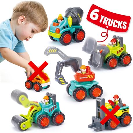 HOLA Toys for 1 Year Old Boy Gifts - 4 PCS Mini Cars Toys 1 Year Old Boy Toys