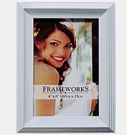 Frameworks 4'' x 6'' Plastic Photo Frame - Assorted Styles & Colours