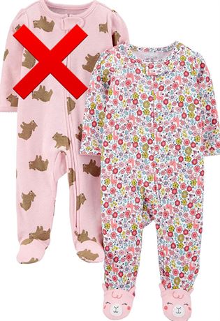 Preemie - Simple Joys by Carter's Baby-Girls 1-Pack Cotton Footed Sleep and Play