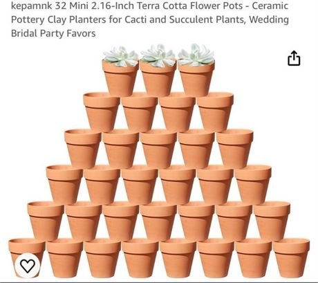 kepamnk 32 Mini 2.16-Inch Terra Cotta Flower Pots - Ceramic Pott