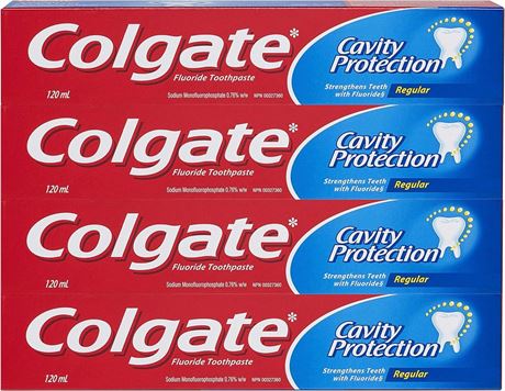 Colgate Cavity Protection Whitening Fluoride Toothpaste - Fresh Mint Taste