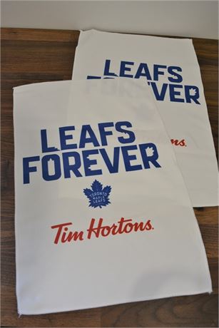 Set of Two Small Toronto Maple Leaf Towels Tim Hortons