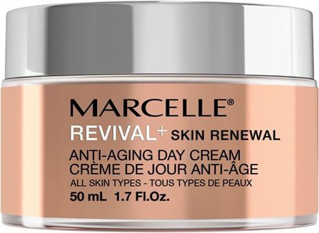 Marcelle Revival+ Skin Renewal Anti-Aging Day Cream, All Skin Types, 45+, Redens