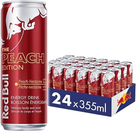 Red Bull Energy Drink, Peach-Nectarine, 355ml (24 pack)