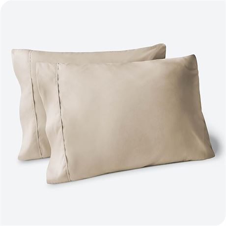 Pillowcase Set - Wrinkle Resistant (Standard Pillowcase Set of 2, Sand)