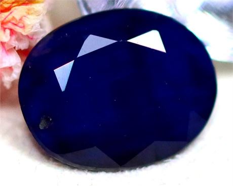 2.45 ct Authenticated Natural Blue Sapphire Gemstone -  ($2,940 Appraisal)
