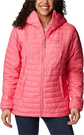 SMALL Columbia Women's Silver Falls Hooded Jacket, Camellia Rose