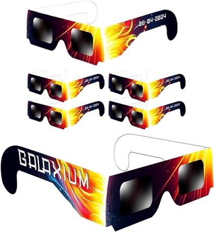 [6 Pack] Solar Eclipse Glasses AAS Approved 2024 - Trusted for Direct Solar