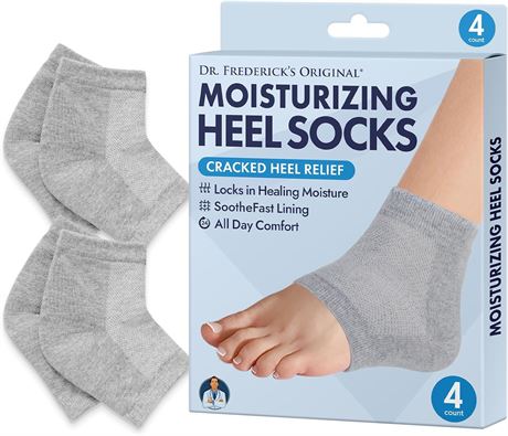 2 Pack - Dr. Frederick's Original Moisturizing Heel Socks for Cracked Heel