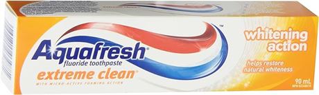 90ml Aquafresh Whitening Toothpaste with Fluoride, Plaque Remover, Fresh Breath