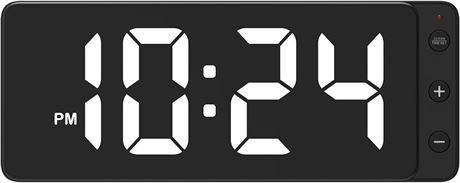 LIELONGREN LED Digital Wall Clock with Large Display, Big Digits, Auto-Dimming