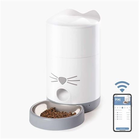 Catit PIXI Smart Feeder with Remote Control App White 1 Count (Pack of 1)