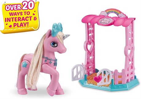 Pets Alive My Magical Unicorn in Stable Battery-Powered Interactive Robotic Toy