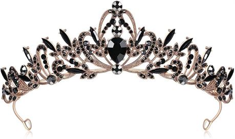 Black Lovelyshop Royal Crystal Pricess Wedding AlloyTiara Headpiece